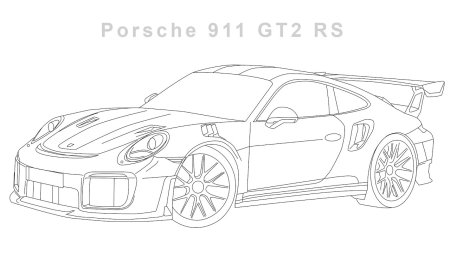 Машинка Порше 911 разукрашка