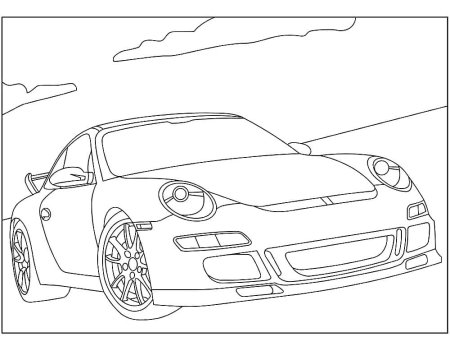 Раскраска Порше 911 турбо s