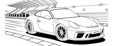 Раскраски Порше 911 турбо