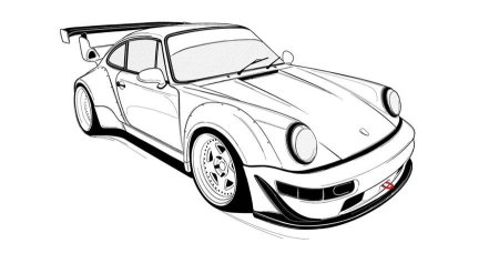 Раскраска Porsche 911 Turbo s