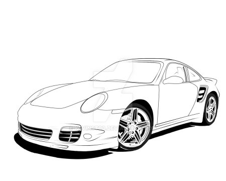 Раскраски Порше 911 турбо