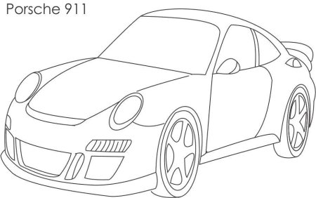 Раскраски для мальчиков Порше 911