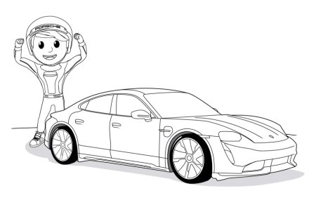 Раскраска Porsche 911