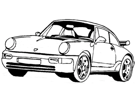 Машинка Порше 911 разукрашка