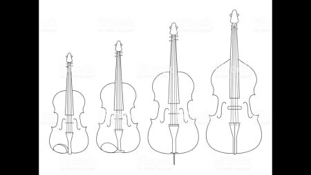 Струнные смычковые инструменты раскраска для детей