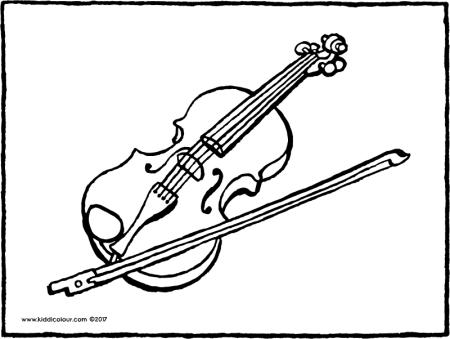 Раскраска скрипка музыкальный инструмент