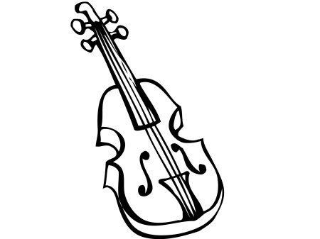 Скрипка раскраска