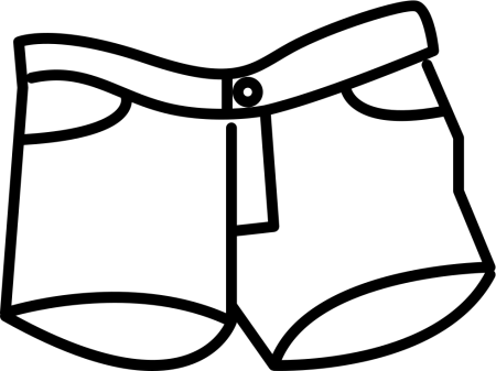 Шорты раскраска для детей