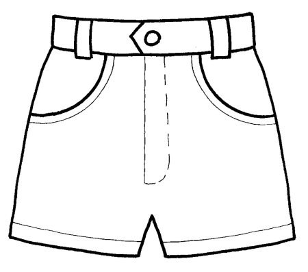 Шорты раскраска