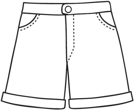 Шорты раскраска для детей