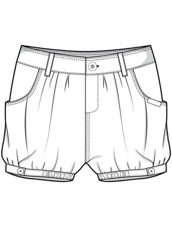 Шорты раскраска для детей