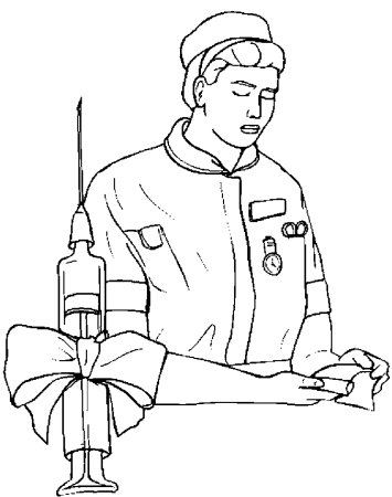 Раскраска военные медики
