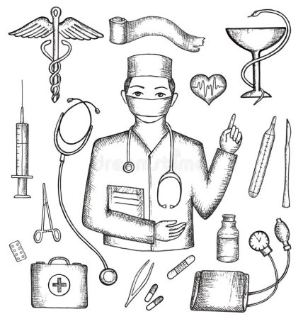 Врач раскраска для детей