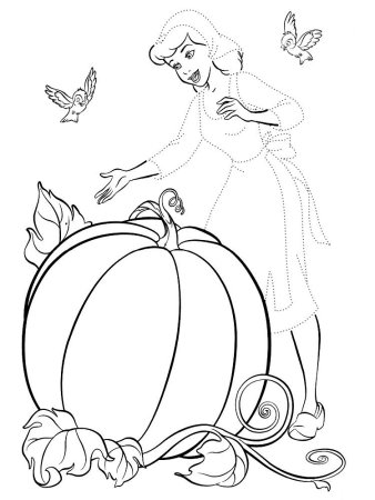 Раскраски принцессы Диснея Золушка