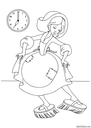 Раскраска Золушка Дисней