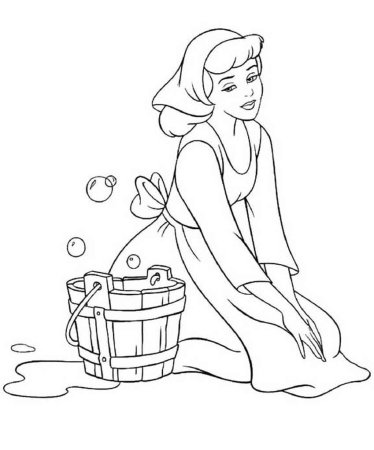 Раскраска Золушка Дисней
