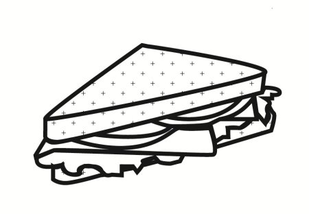 Раскраска бутерброд