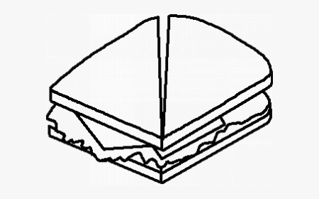 Раскраска бутерброд с глазами