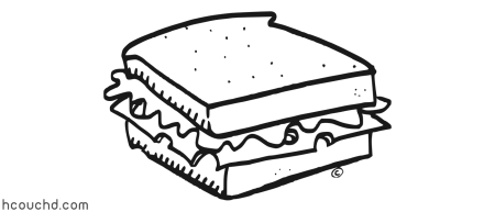 Раскраска бутерброд