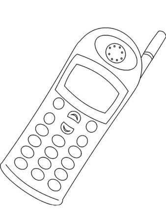 Рисунок сотового телефона раскраска