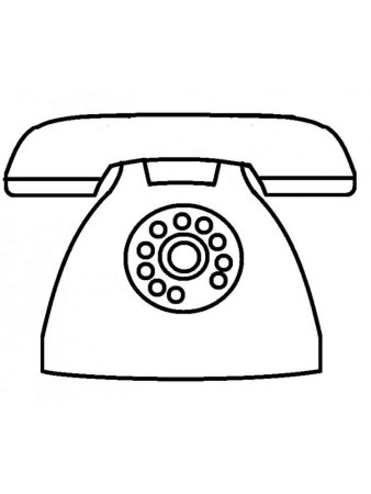 Телефонный аппарат раскраска