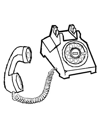 Трафарет телефона с трубкой