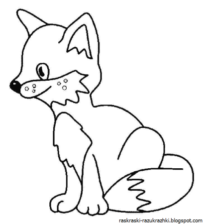 Раскраска лисы для детей