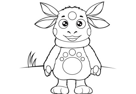 Раскраска Лунтик