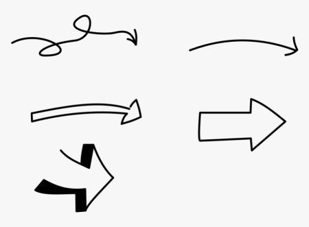 Стрелка нарисованная