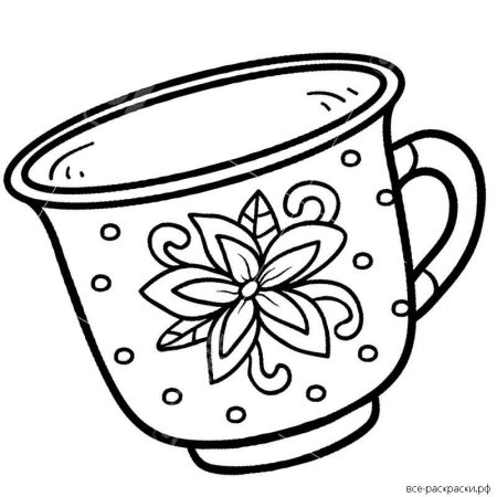 Посуда. Раскраска
