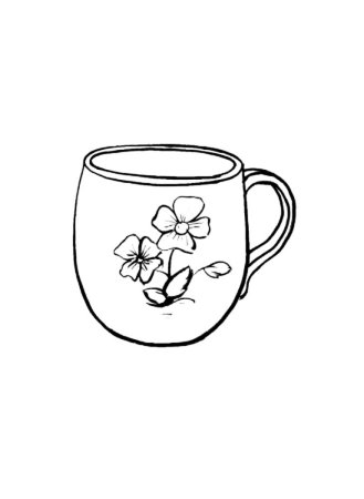 Чашка раскраска