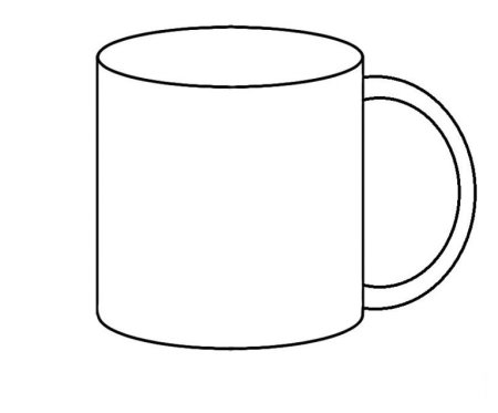 Чашка с блюдцем раскраска для детей