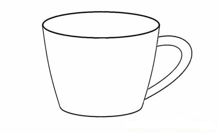 Чашка раскраска для малышей