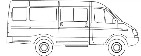 Газель раскраска сбоку