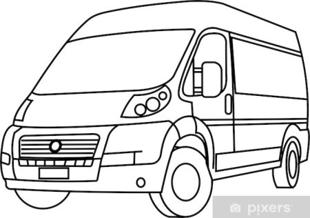 Раскраска Форд Транзит микроавтобус