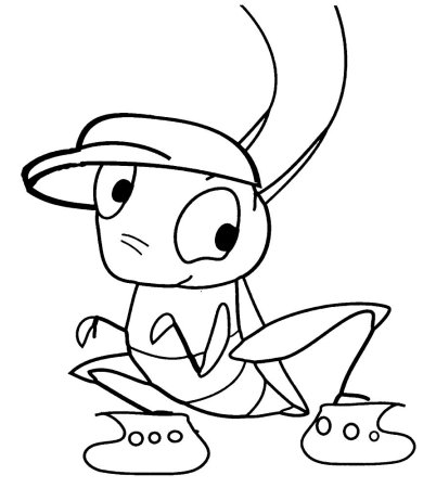 Кузнечик раскраска