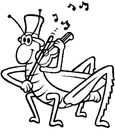Сверчок раскраска для детей
