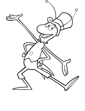 Раскраска насекомые кузнечик