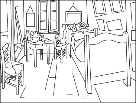 Раскраска комната