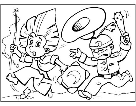 Незнайка художник раскраска