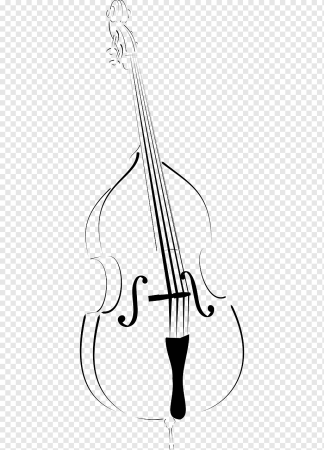 Контрабас раскраска для детей