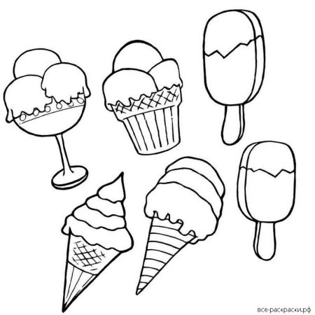 Раскраски для девочек еда