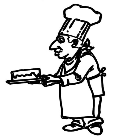 Раскраска повар
