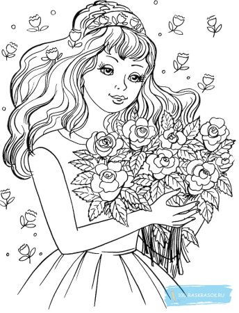 Раскраски для девочек доли