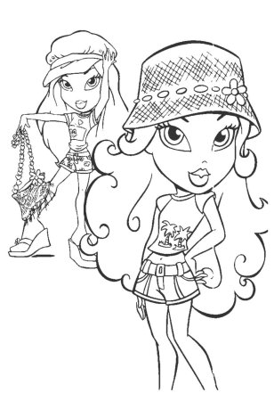 Раскраски для девочек братц