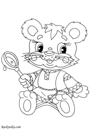 Раскраски для девочек животные