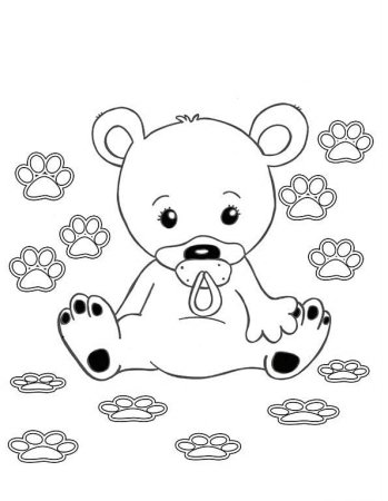 Медведь раскраска