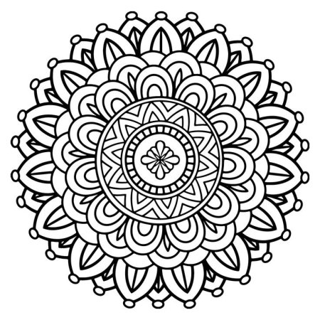 Лотус Мандала Колоринг