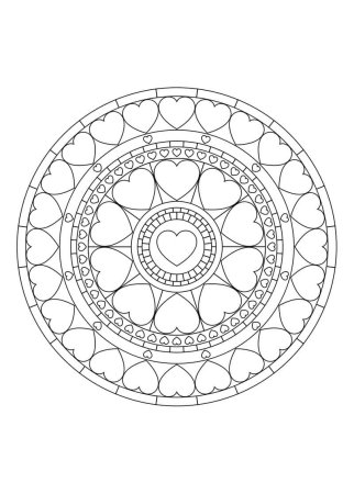 Раскраска Мандала