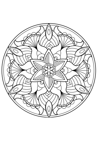 Мандала для раскрашивания для детей